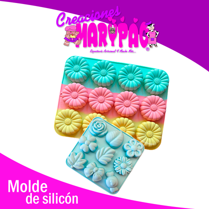 🌸 Pack de Moldes de Silicón – Margaritas + Molde de Flores de Regalo 🌸