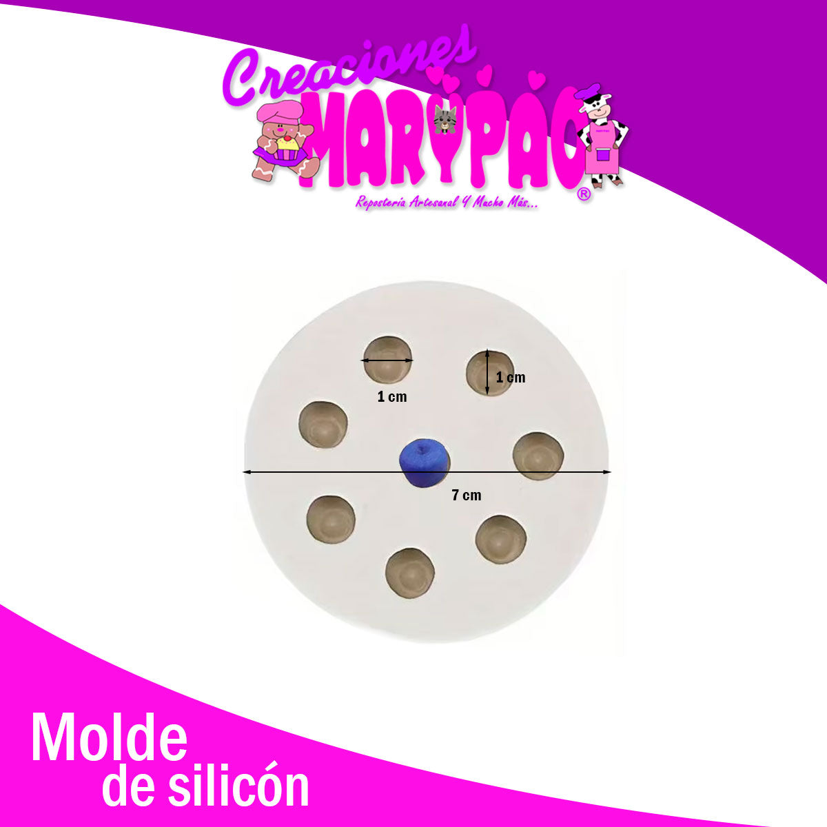 🍓Moldes De Silicón Pack Velas Postres: Fresas y Blueberries 🍇