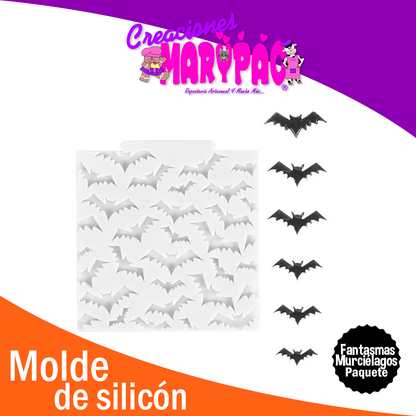 Tapetes De Silicón Fantasmas y Murciélagos Halloween