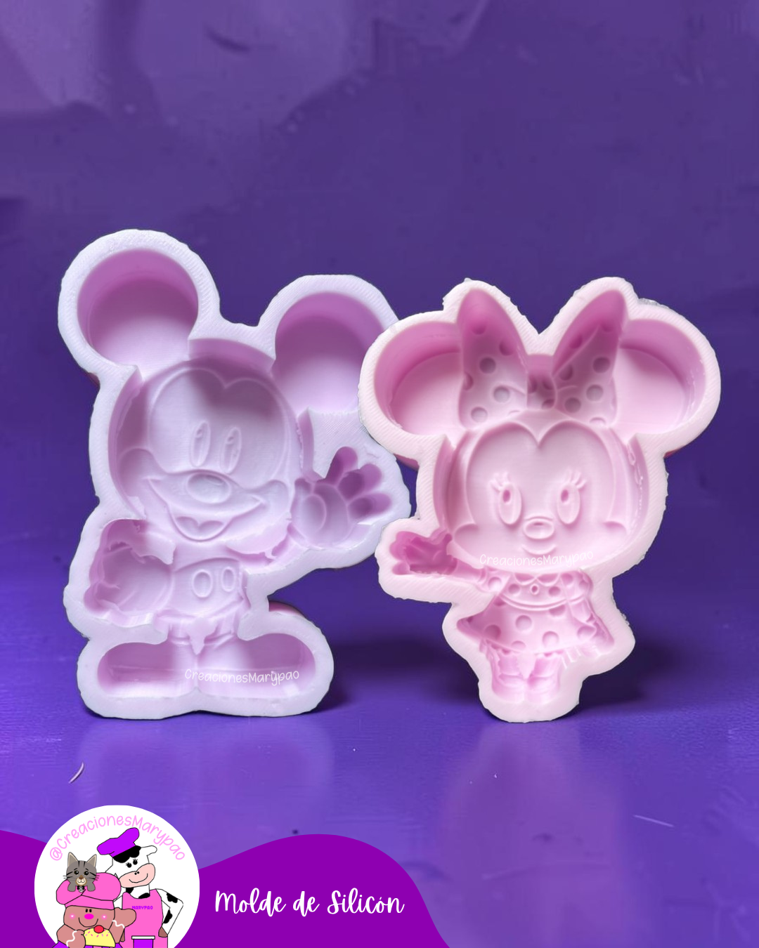 🎀Moldes de Silicón Mickey y Minnie✨