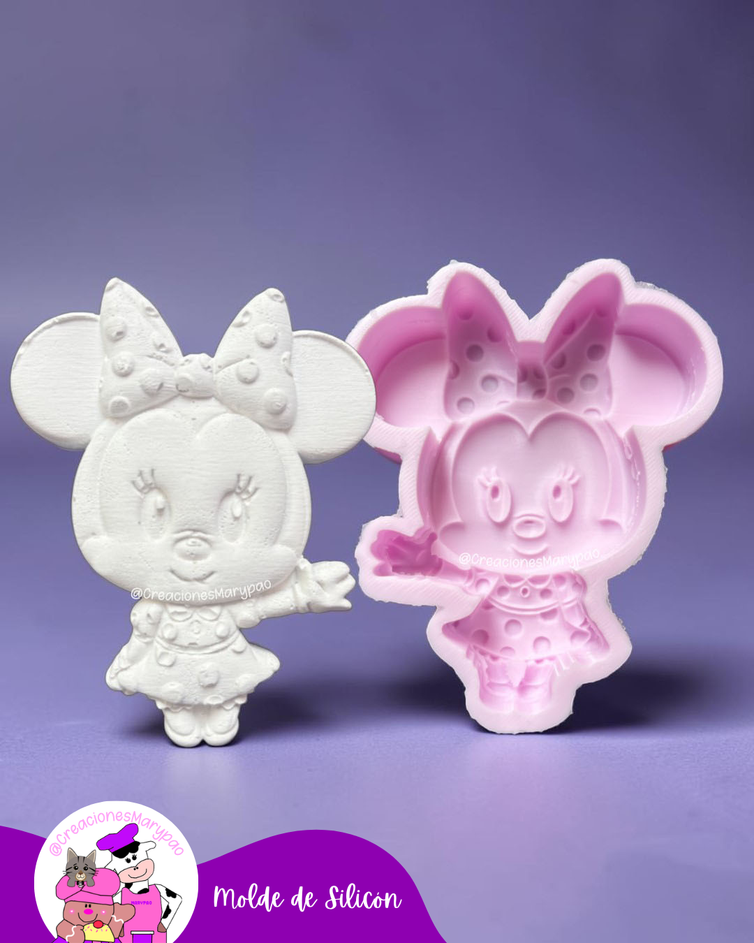 🎀Moldes de Silicón Mickey y Minnie✨