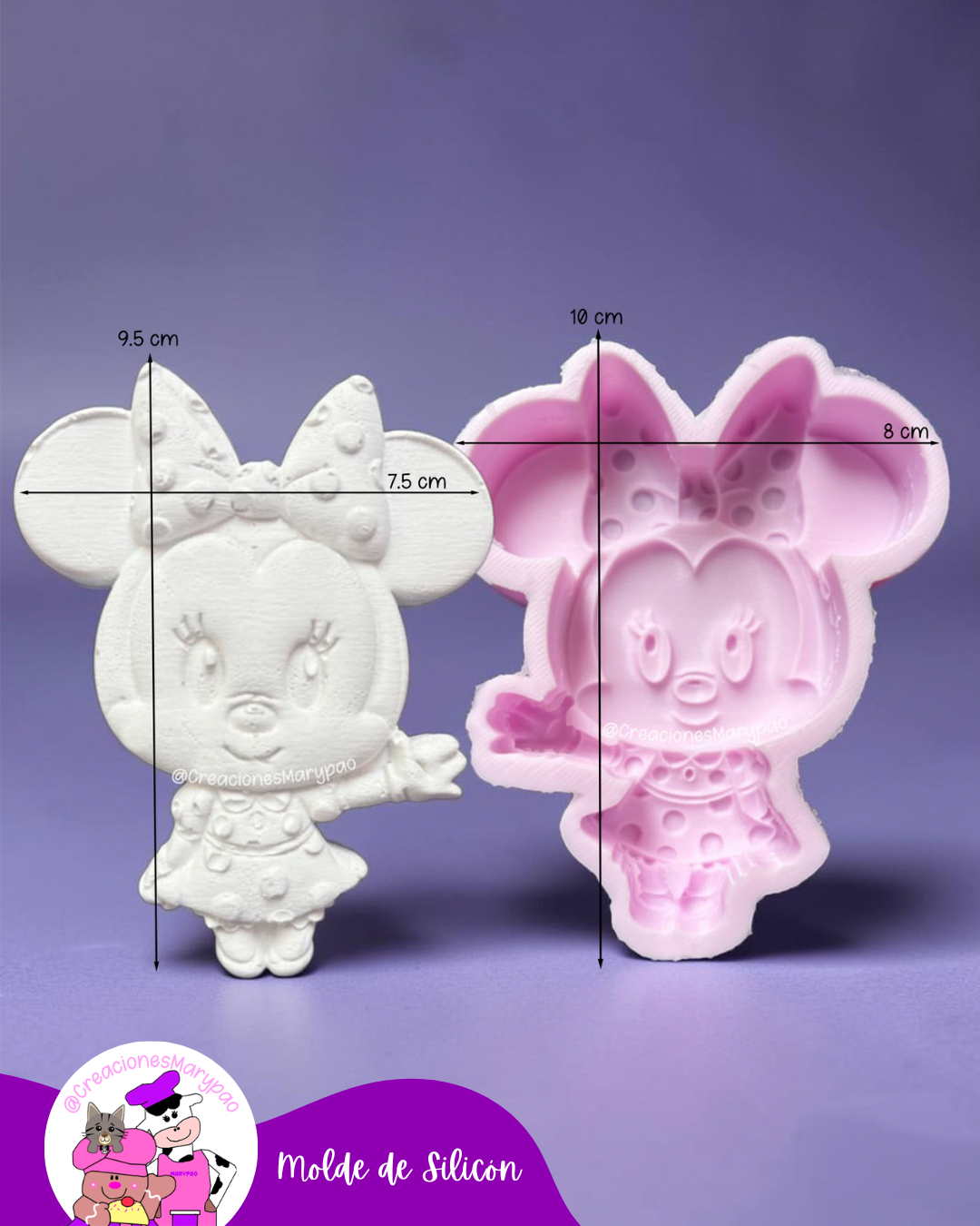 🎀Moldes de Silicón Mickey y Minnie✨