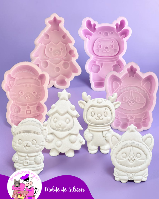 Moldes de Silicón Navidad Cute🎄