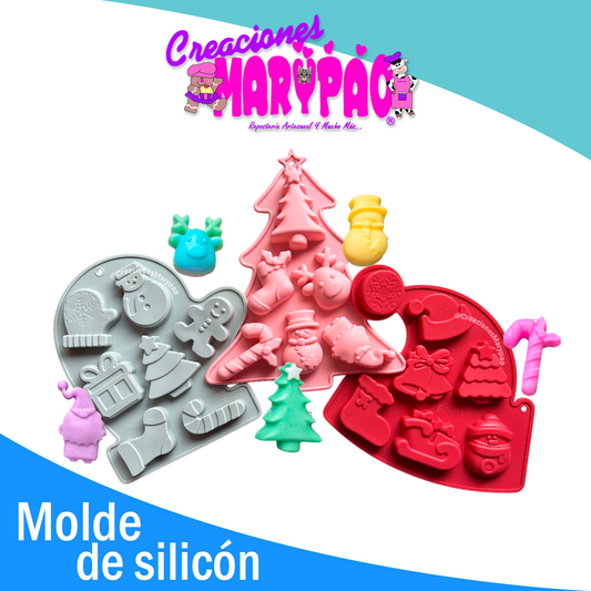 Moldes De Silicón Navidad Árbol Guante y Sombrero Pack