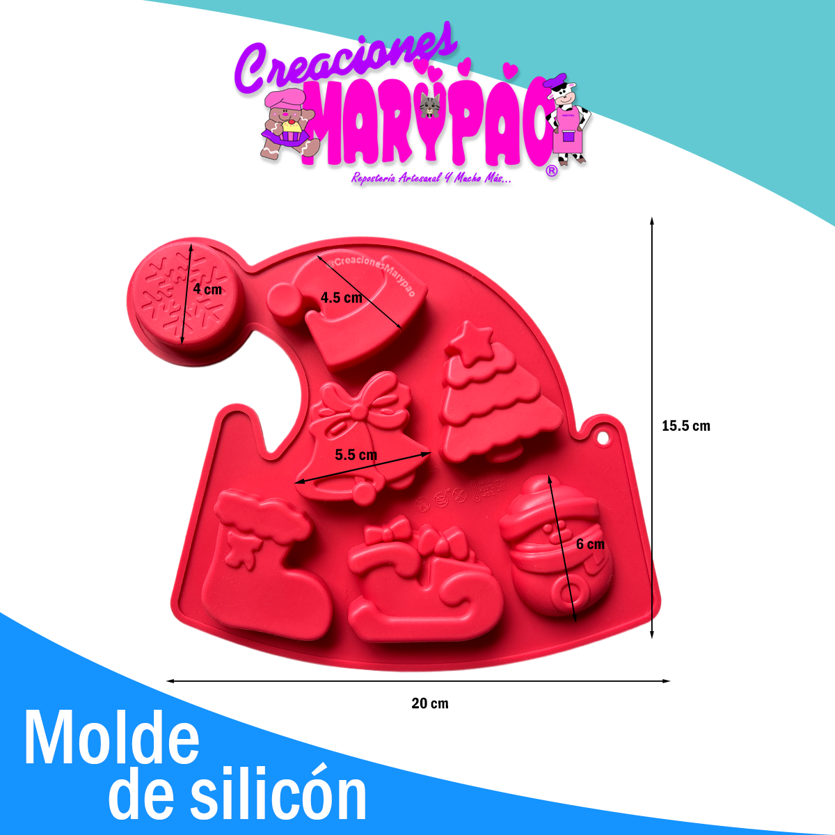 Moldes De Silicón Navidad Árbol Guante y Sombrero Pack