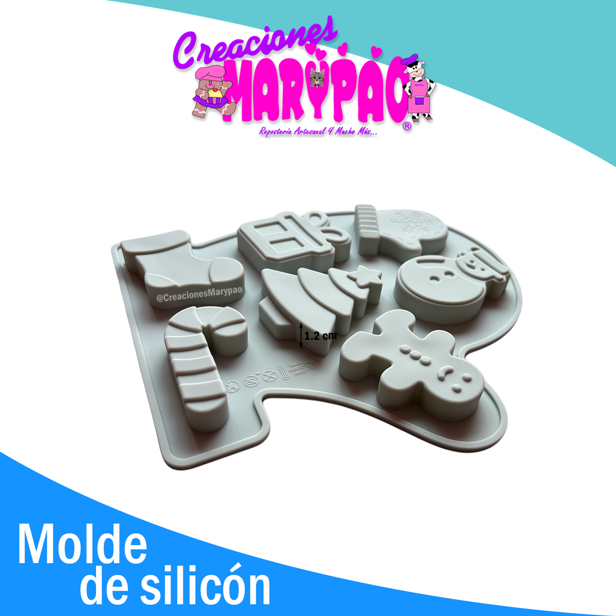 Moldes De Silicón Navidad Árbol Guante y Sombrero Pack