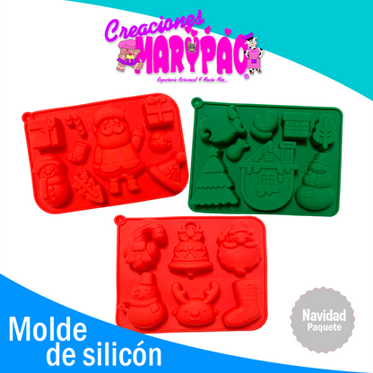 Moldes De Silicón Navidad Paquete Oferta