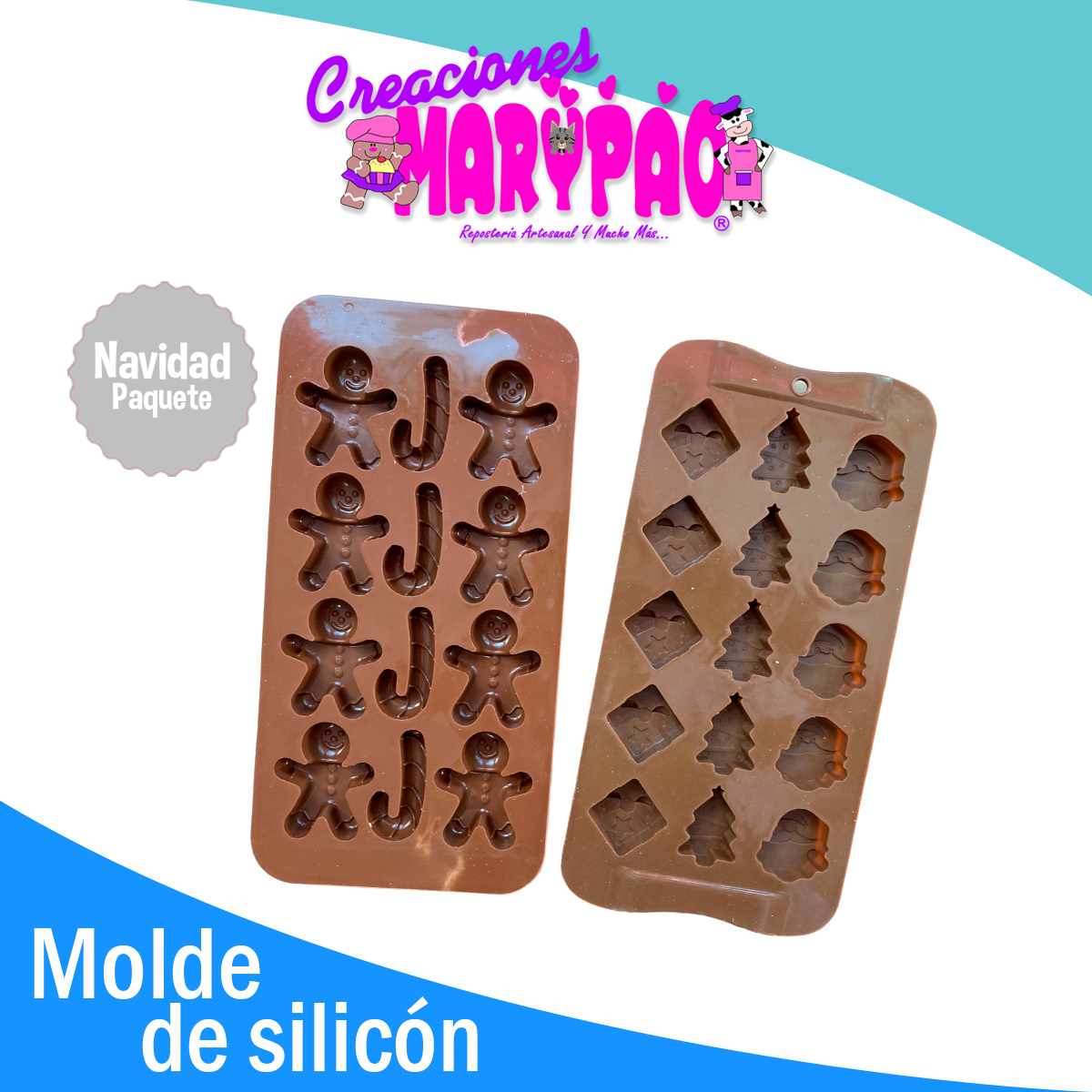 Moldes De Silicon Navidad Chocolates