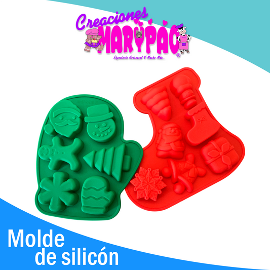 Moldes De Silicon Navidad Santa Guante Bota Pack