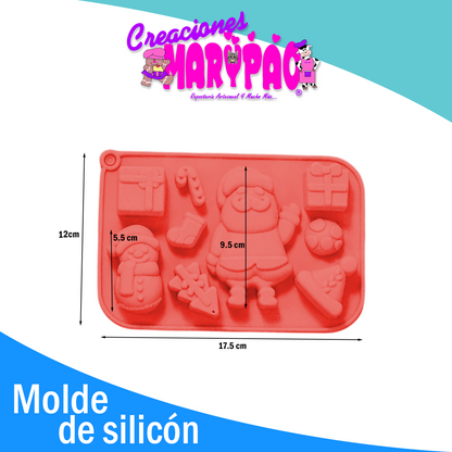 🎅 Pack de Moldes Navideños de Silicón – Santa & Muñeco de Nieve 🎄