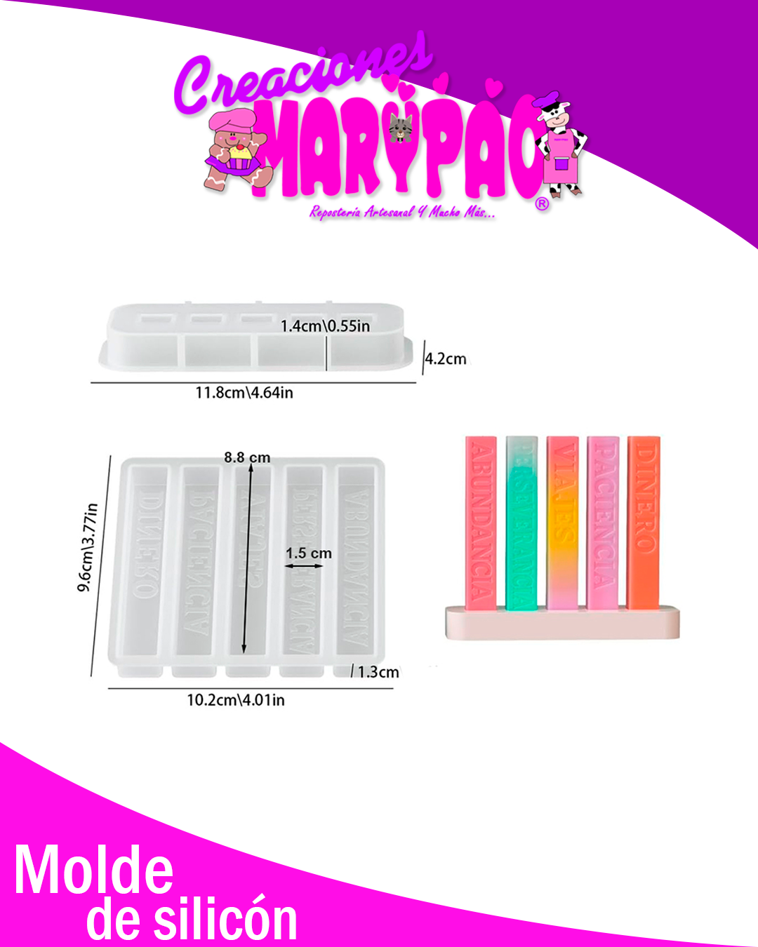 ✨Moldes de Silicón Velas Deseos Navidad Año Nuevo Pack🕯️