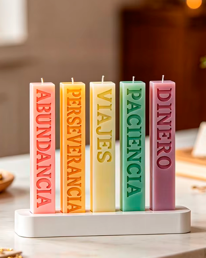 ✨Moldes de Silicón Velas Deseos Navidad Año Nuevo Pack🕯️