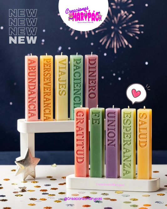 ✨Moldes de Silicón Velas Deseos Navidad Año Nuevo Pack🕯️
