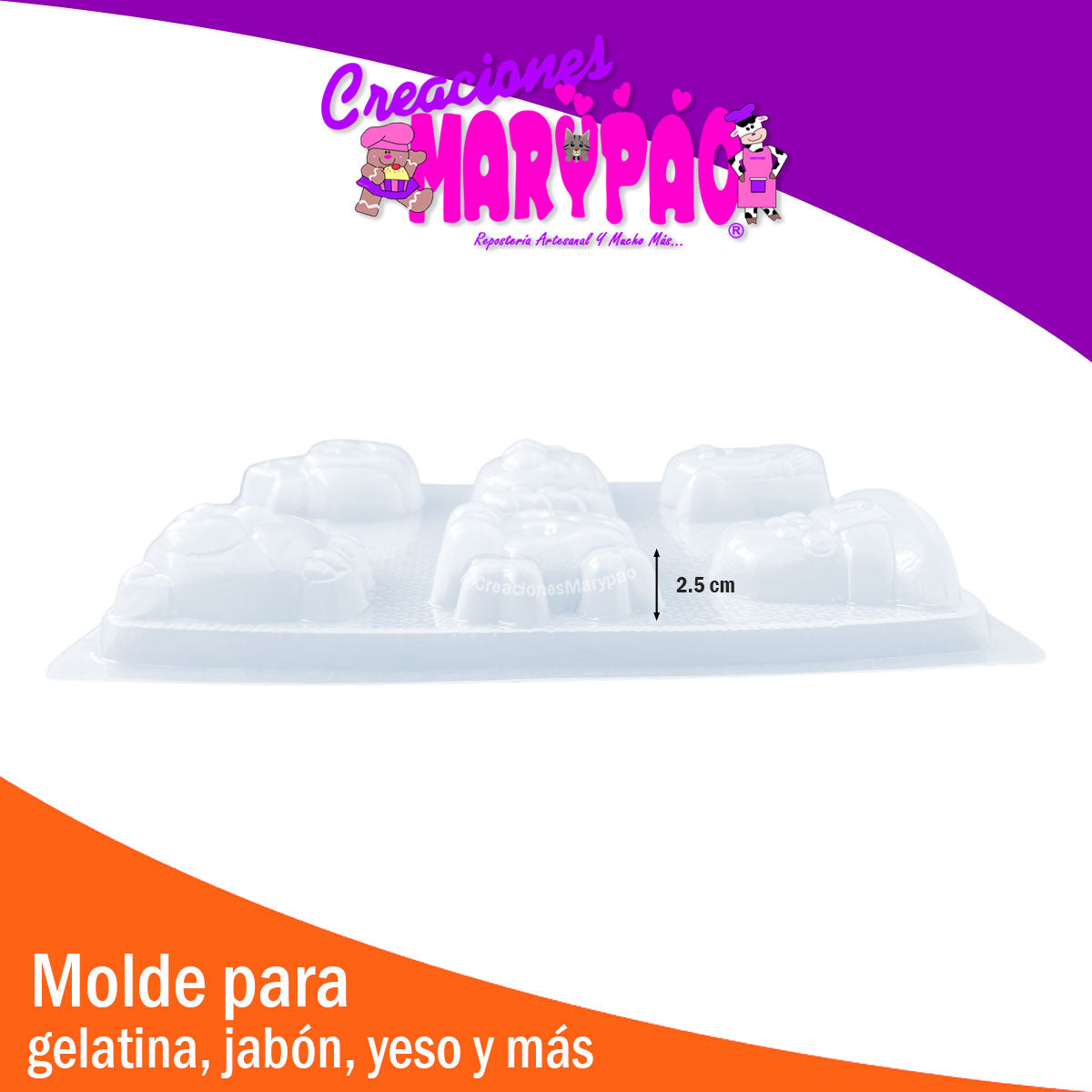 🎃 Molde Surtido Halloween (6 cavidades) 🕸️
