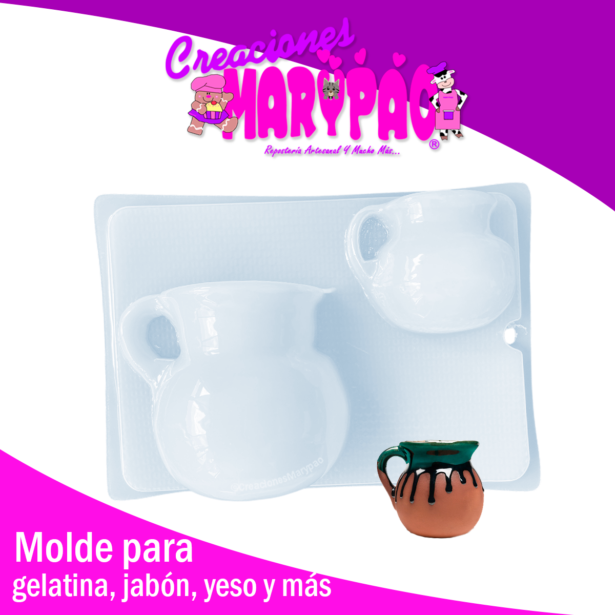 Molde Jarritos de Barro Chocolate