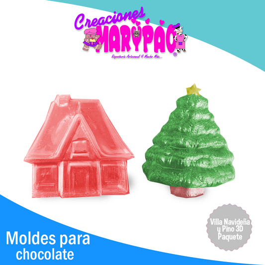 Molde Para Gelatinas Navidad Villa Navideña 3D