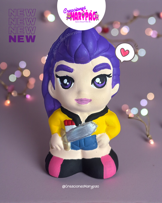 Molde Para Alcancía de Yeso Guerreras K-Pop Rumi💜