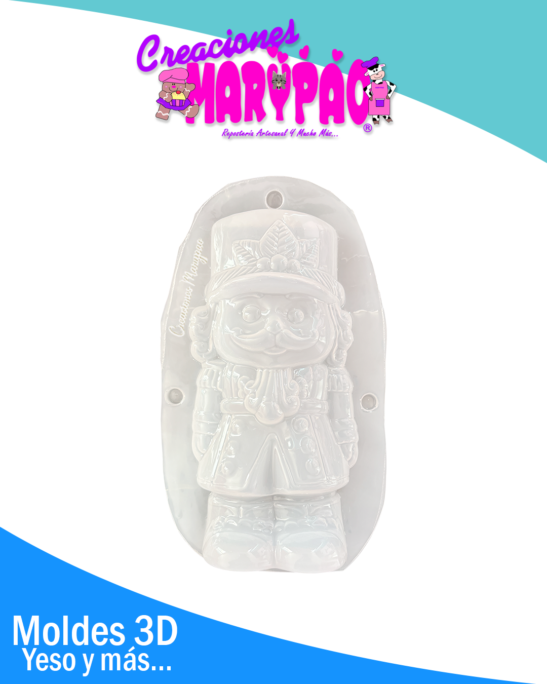 ✨Molde Para Alcancía De Yeso Navidad Cascanueces 🎖️