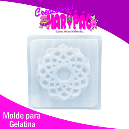 Molde Para Gelatinas Mandala Flor 1.8 Litros🌸