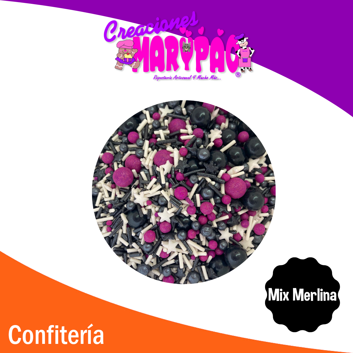 Sprinkles Mix Merlina Halloween Granillo Confeti Comestible