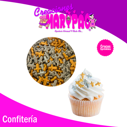 Sprinkles Cruces Bautizo Comunión Confite Cupcakes