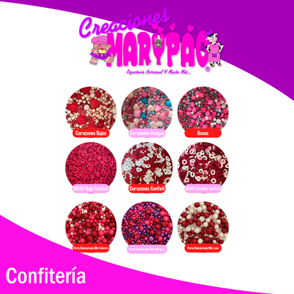 Mix Sprinkles San Valentín Granillo Confeti Comestible - Varios Diseños