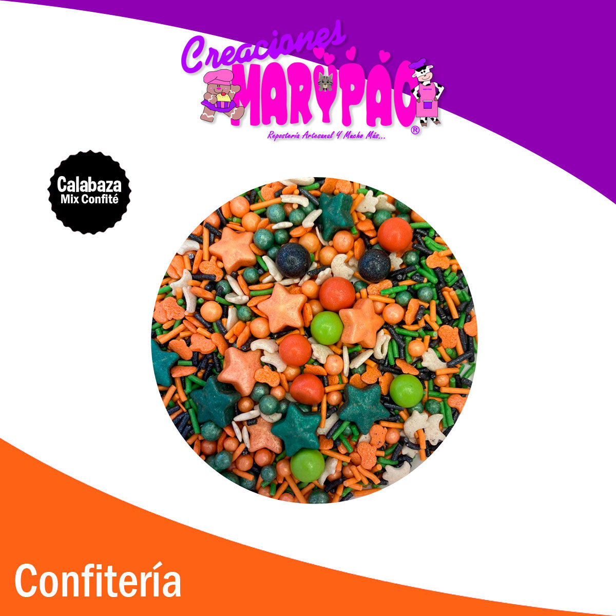 Sprinkles Mix Halloween Calabaza Granillo Confeti Comestible