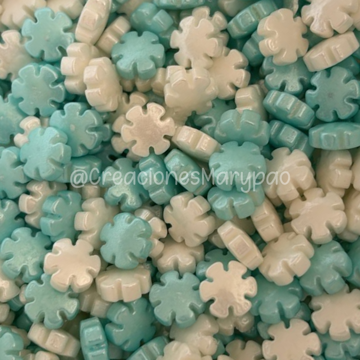 ❄️Sprinkles Navidad Copos de Nieve Blancos y Azules 120 gr❄️