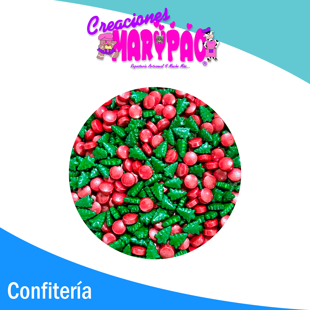 🎄Sprinkles Navidad Pinos y Esferas 120 gr✨