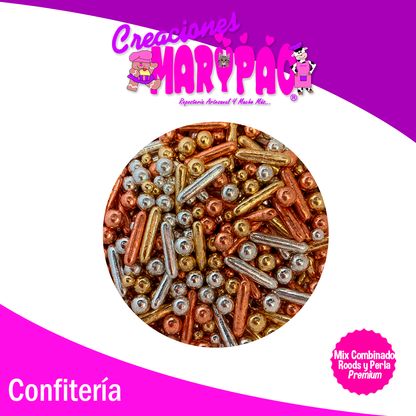 Sprinkles Rods Perla Mix Colores Premium Metalizado