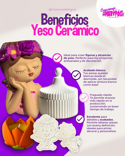 Yeso Cerámico - Ideal para Manualidades✨
