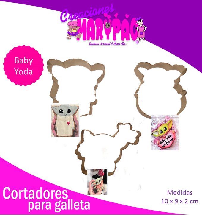 Cortadores Baby Yoda Star Wars Para Galletas