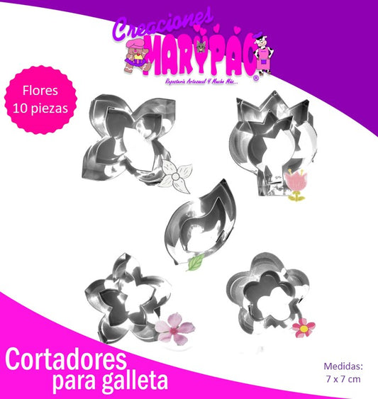 Cortadores Flores Tulipán Mamá 10 De Mayo Paq. 10pzas