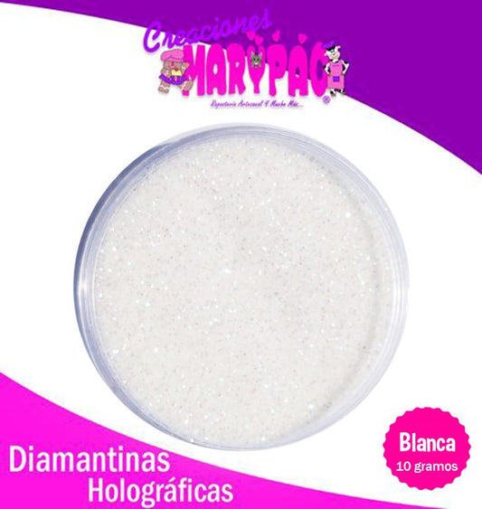 Diamantina Comestible Blanca 10 gramos