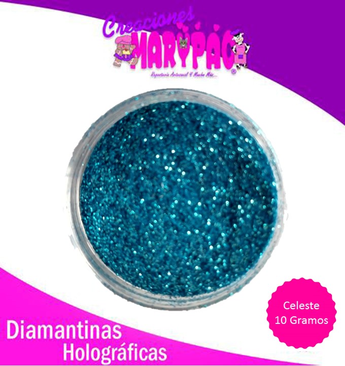 Diamantina Comestible Azul Celeste 10 gramos