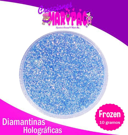 Diamantina Comestible Frozen Azul 10 gramos