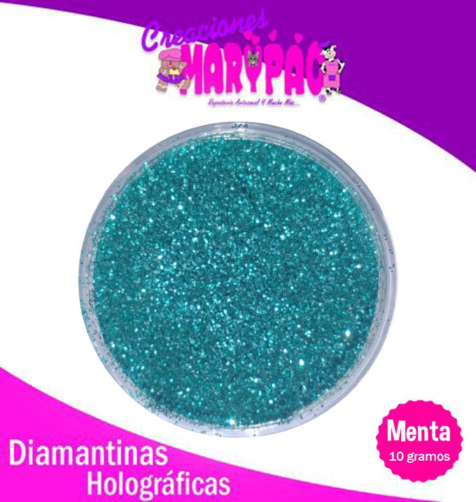 Diamantina Comestible Menta 10 gramos