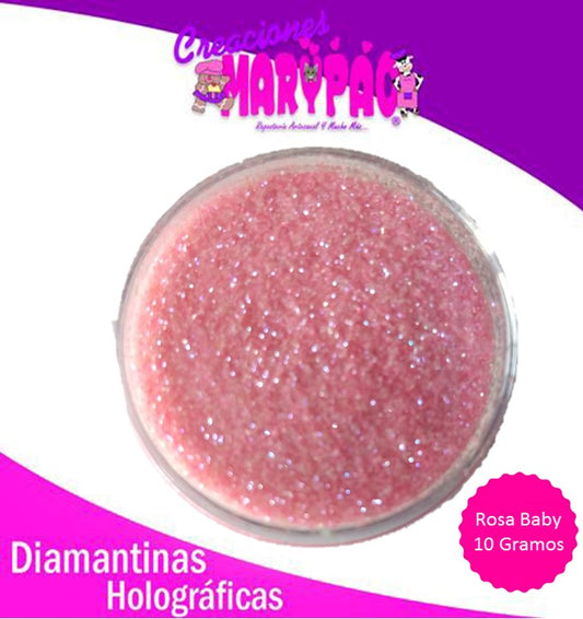 Diamantina Comestible Rosa Baby 10 gramos