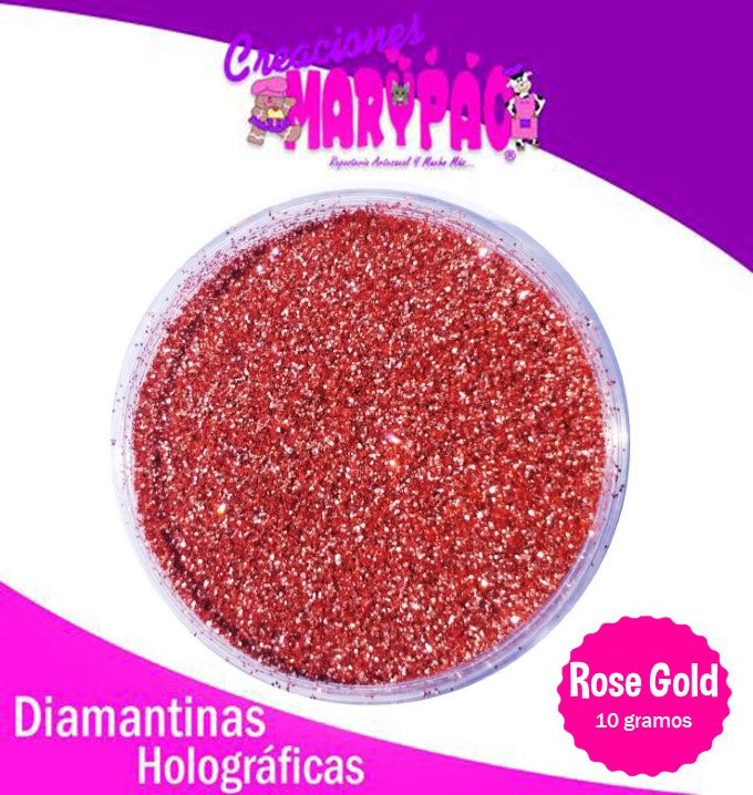 Diamantina Comestible Rose Gold 10 gramos