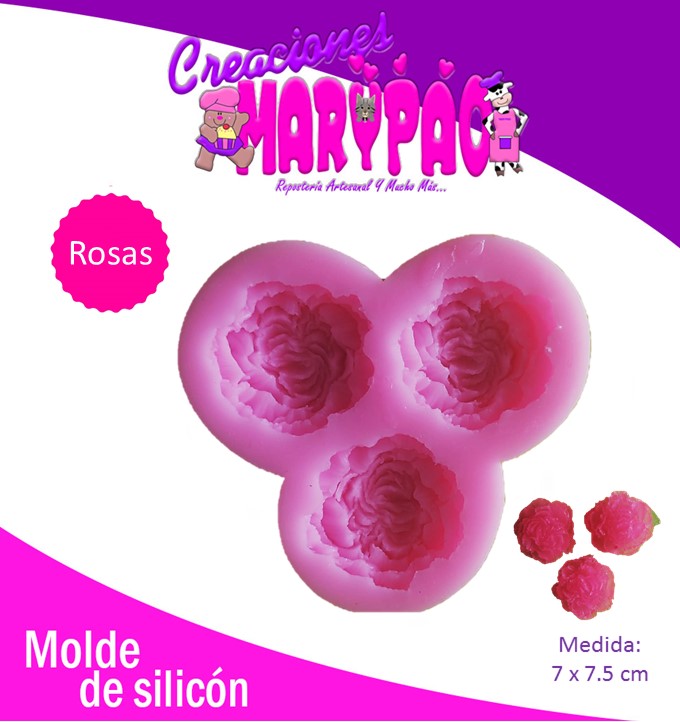 Molde Silicón Rosas