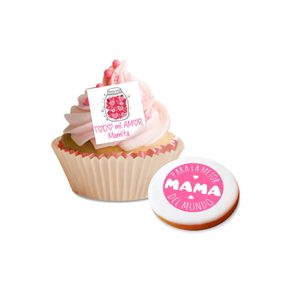 Obleas Para Decorar Galletas o Cupcakes Día de la Madre Frases Para Mamá