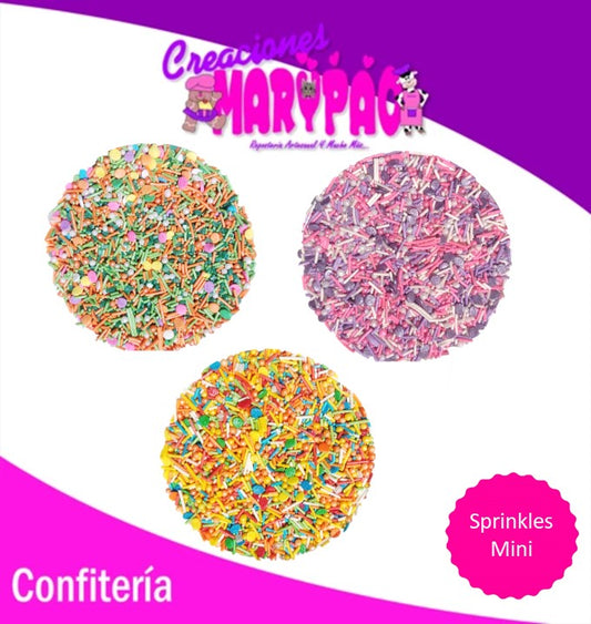 Mix Sprinkles Mini Paquete 3 Modelos Para Cupcakes, Galletas, Etc.