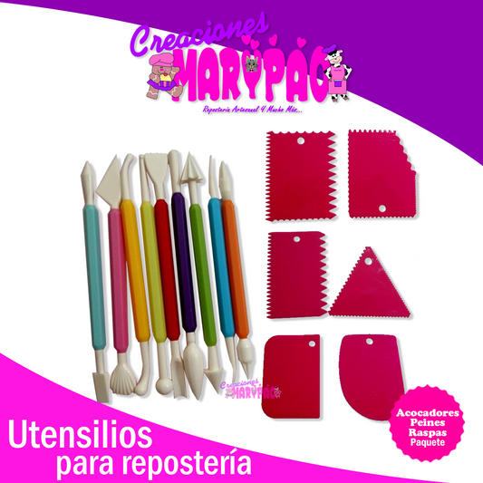 Paquete de Raspas Peines y Acocadores - Creaciones Marypao