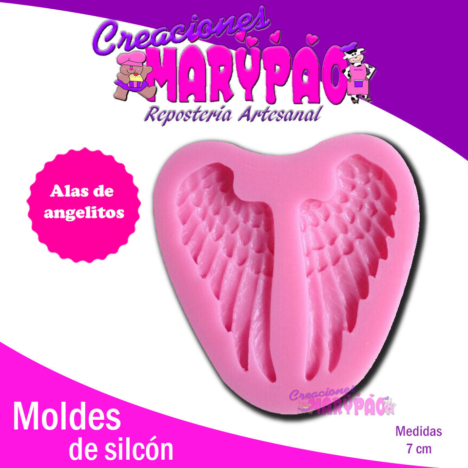 Molde De Silicón Alas Bebé Ángel - Creaciones Marypao