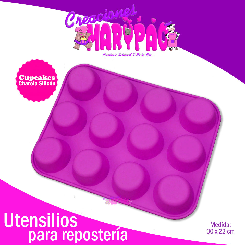 Charola De Silicón Para Hornear Cupcakes - Creaciones Marypao