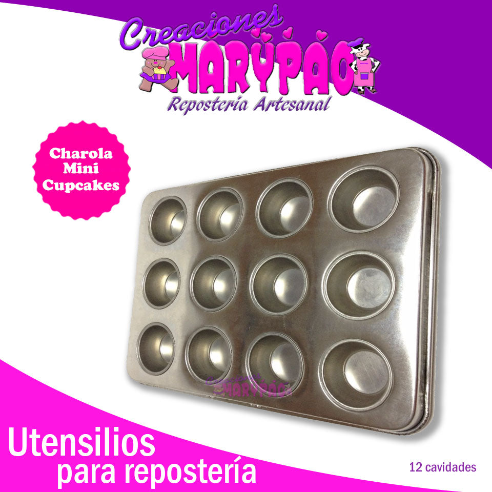 Charola Para Hornear Mini Cupcakes - Creaciones Marypao