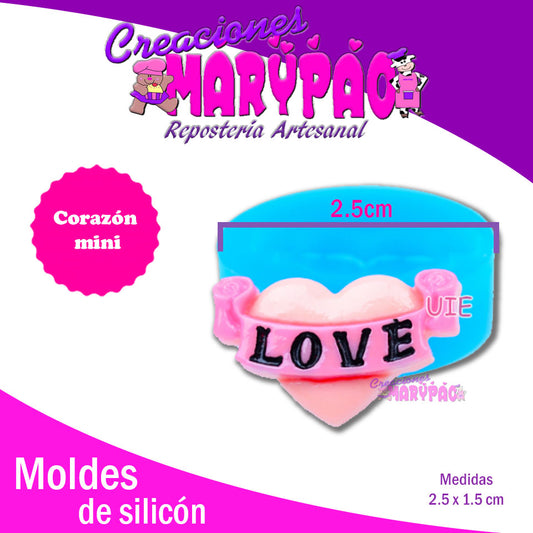 Moldes De Silicón Corazón mini