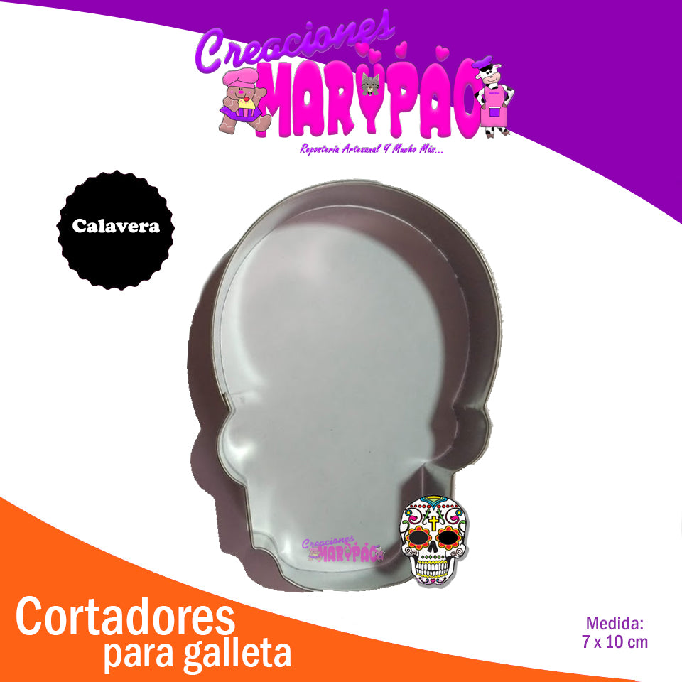 Cortador De Galleta Calavera Modelo 1 - Creaciones Marypao