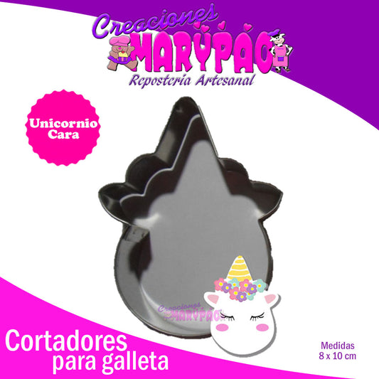 Cortador De Galleta Cara De Unicornio - Creaciones Marypao