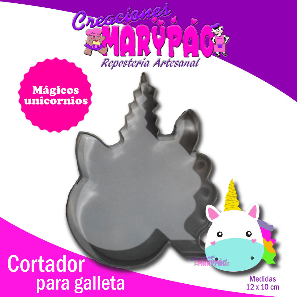 Cortador De Galleta Unicornio con Cril - Creaciones Marypao